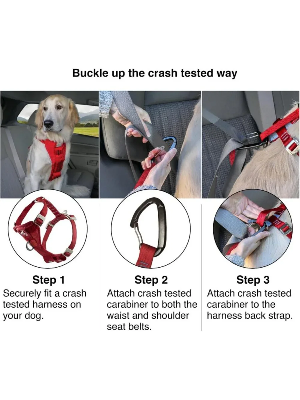 Large Adjustable Dog Harness - Enhanced Strength, No-Pull Design, Black